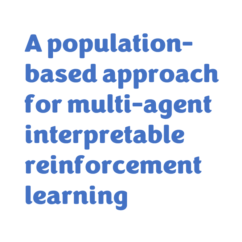 Applied Soft Computing – A population-based approach for multi-agent interpretable reinforcement learning